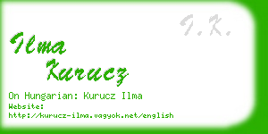 ilma kurucz business card